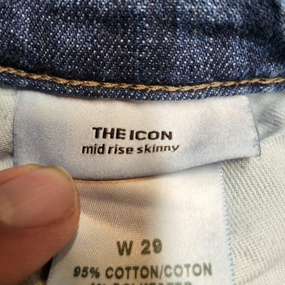 Joe's Jeans Skinny Jeans Womens 29 Blue The Icon Mid Rise Distressed Stretch - Picture 6 of 14